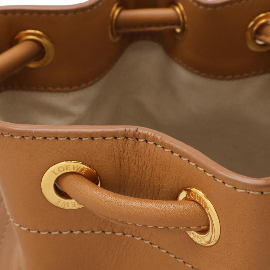 LOEWE ロエベ セーラーバッグ スモール ドローストリング バケットバッグ ショルダーバッグ 巾着型 レザー ウォームデザート ブラウン | LOEWE | 03