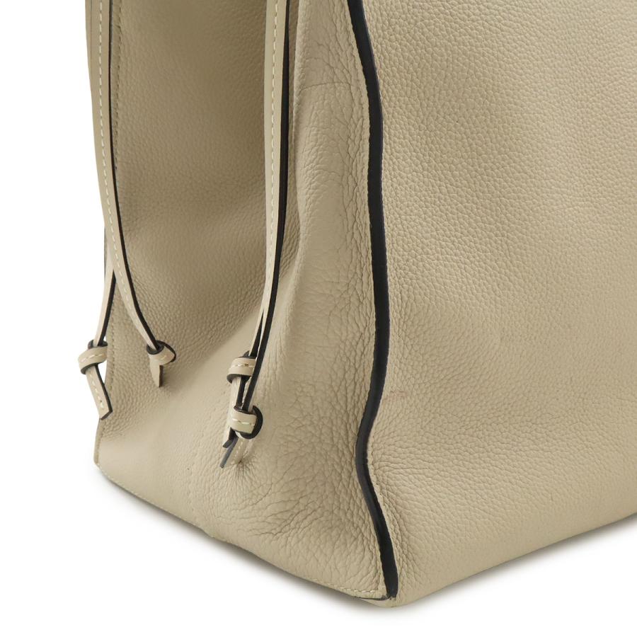 LOEWE ロエベ クッショントート ミディアム アナグラム トートバッグ ショルダーバッグ セミショルダー 肩掛け レザー ライトベージュ | LOEWE | 07
