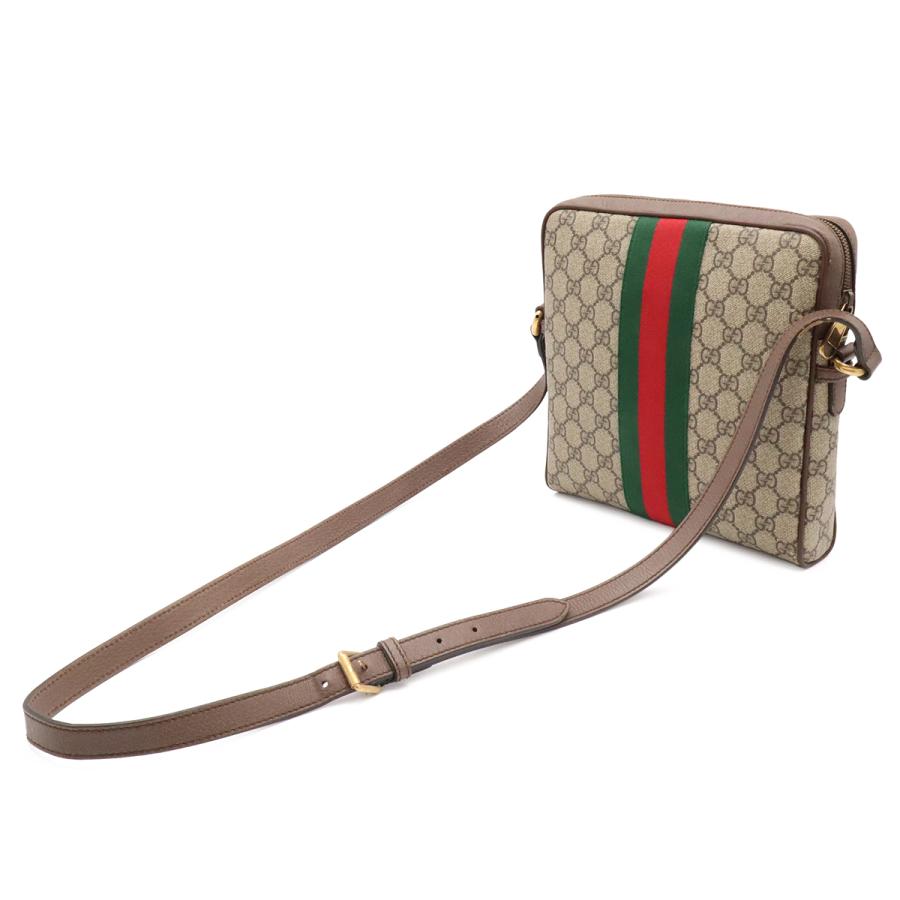 GUCCI グッチ オフィディア GGスモール メッセンジャーバッグ GGスプリーム シェリーライン PVC レザー ベージュ モカブラウン 547926 | GUCCI | 01