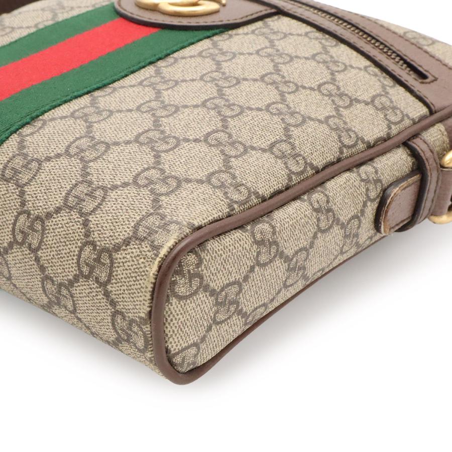 GUCCI グッチ オフィディア GGスモール メッセンジャーバッグ GGスプリーム シェリーライン PVC レザー ベージュ モカブラウン 547926 | GUCCI | 02