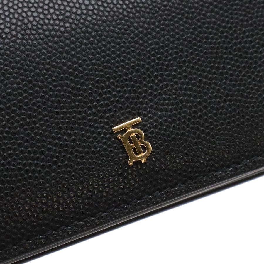 BURBERRY バーバリー TBロゴ チェーンウォレット コンパクトウォレット カードケース パスケース 名刺入れ レザー ブラック 黒 | BURBERRY | 03