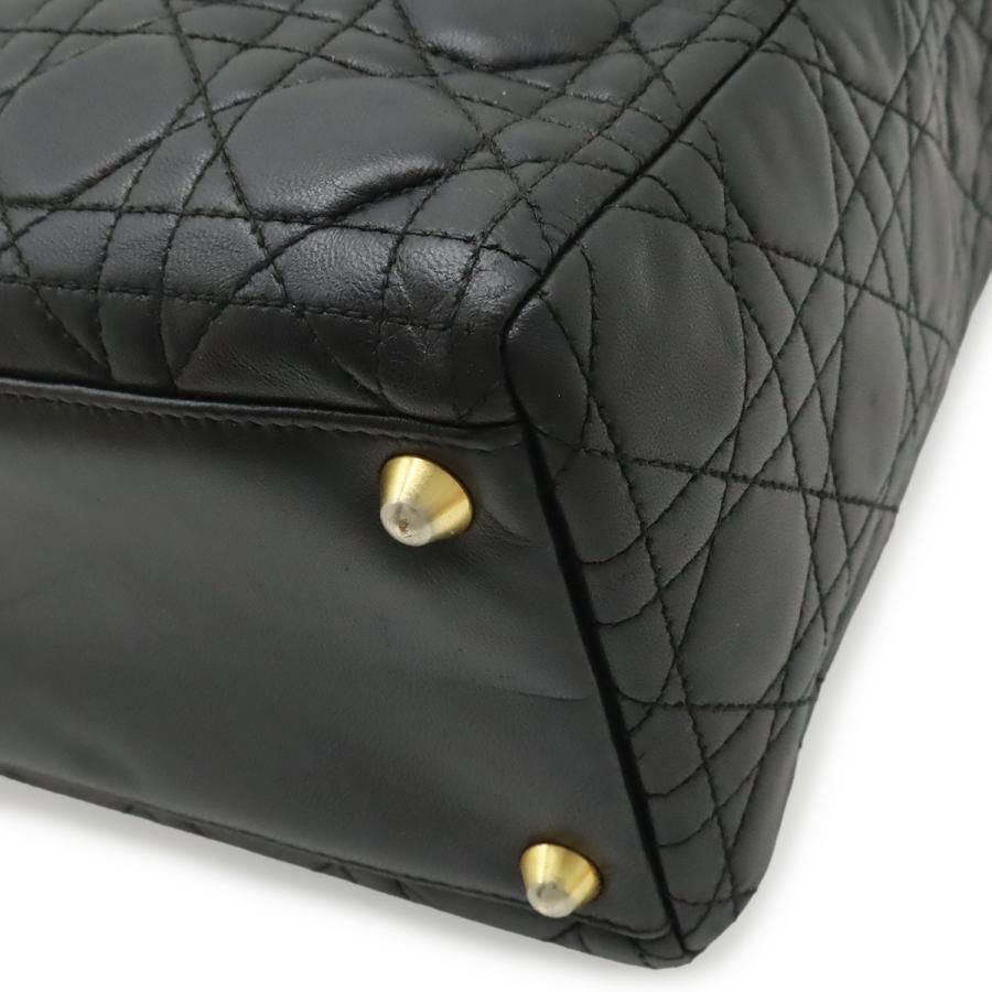 Christian Dior クリスチャン ディオール レディディオール ラージ カナージュ ハンドバッグ 2WAY ショルダーバッグ レザー ブラック | Christian Dior | 02