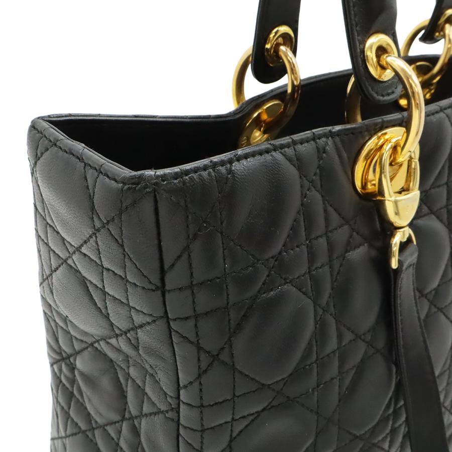 Christian Dior クリスチャン ディオール レディディオール ラージ カナージュ ハンドバッグ 2WAY ショルダーバッグ レザー ブラック | Christian Dior | 06
