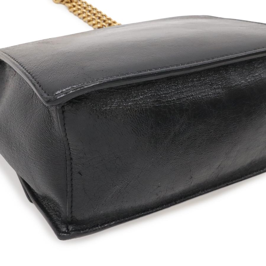 FENDI フェンディ キャンユー チェーンショルダー ショルダーバッグ ポシェット レザー ブラック 黒 ゴールド金具 8BT312 | FENDI | 02