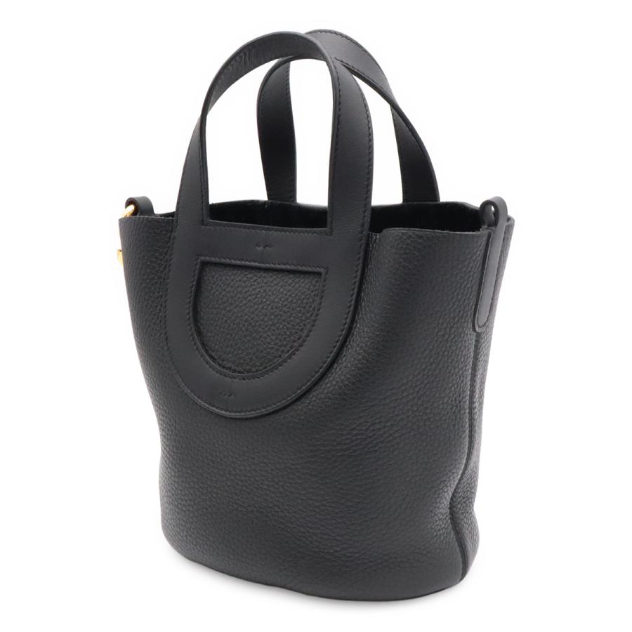 HERMES エルメス インザループ18 ハンドバッグ トートバッグ トゴ レザー ブラック 黒 ゴールド金具 U刻印 | HERMES | 01