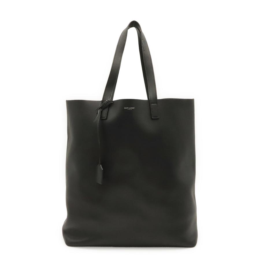 SAINT LAURENT PARIS サン ローラン パリ YSL イブサンローラン ショッピングトート レザー ブラック 黒 ポーチ付き 396906 | 