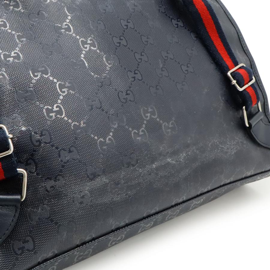 GUCCI グッチ チルドレンズ キッズ GGインプリメ バックパック リュックサック スクールバッグ レザー ネイビー レッド シルバー金具 | GUCCI | 05