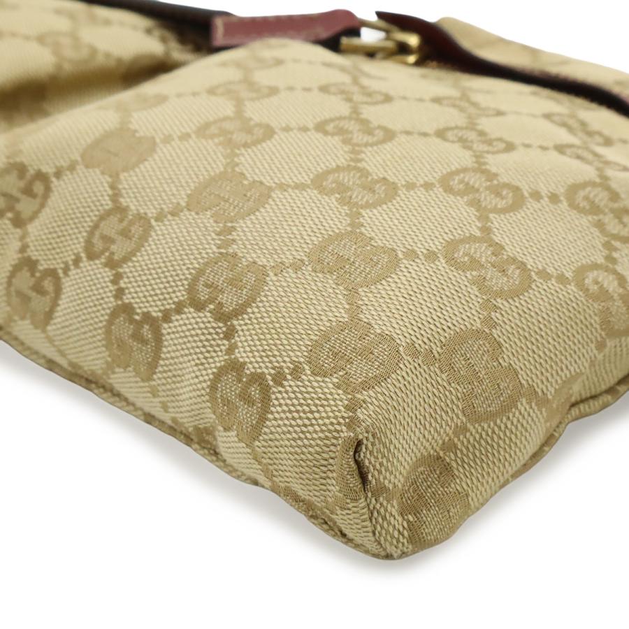 GUCCI グッチ GGキャンバス シェリーライン ボディバッグ ウエストポーチ ヒップバッグ レザー ベージュ ピンクレッド系 ゴールド金具 | GUCCI | 02