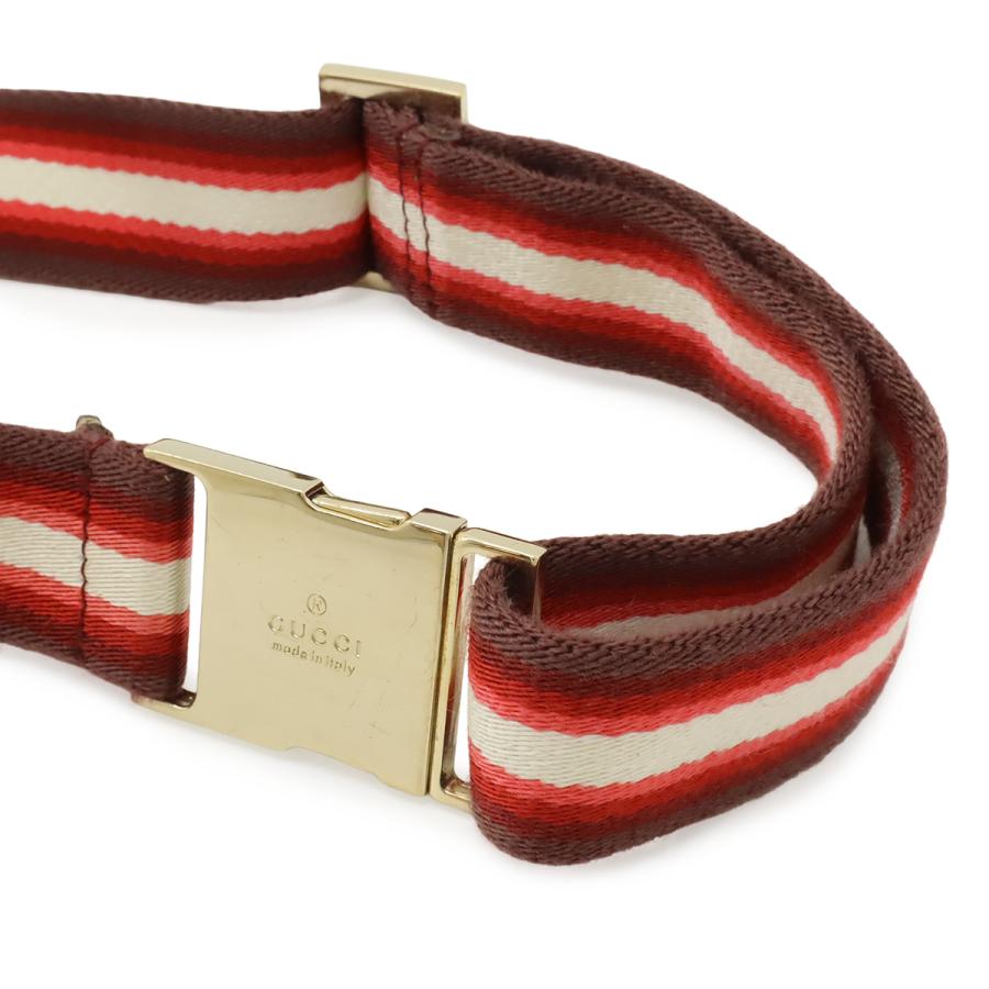 GUCCI グッチ GGキャンバス シェリーライン ボディバッグ ウエストポーチ ヒップバッグ レザー ベージュ ピンクレッド系 ゴールド金具 | GUCCI | 08