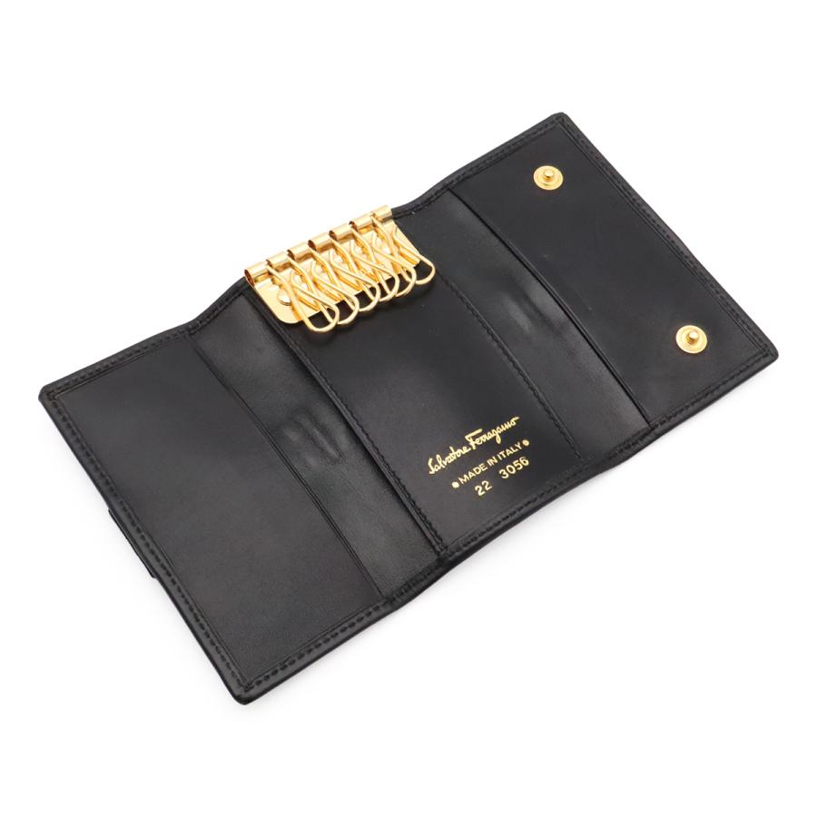 Salvatore Ferragamo サルヴァトーレ フェラガモ ヴァラ リボン 6連キーケース レザー ブラック 黒 ゴールド金具 22-3056 |  | 03