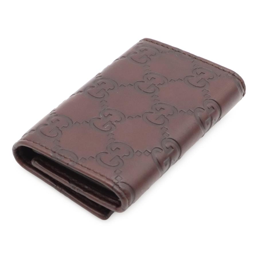 GUCCI グッチ グッチシマ GG柄 6連キーケース レザー ダークブラウン ゴールド金具 138093 | GUCCI | 01