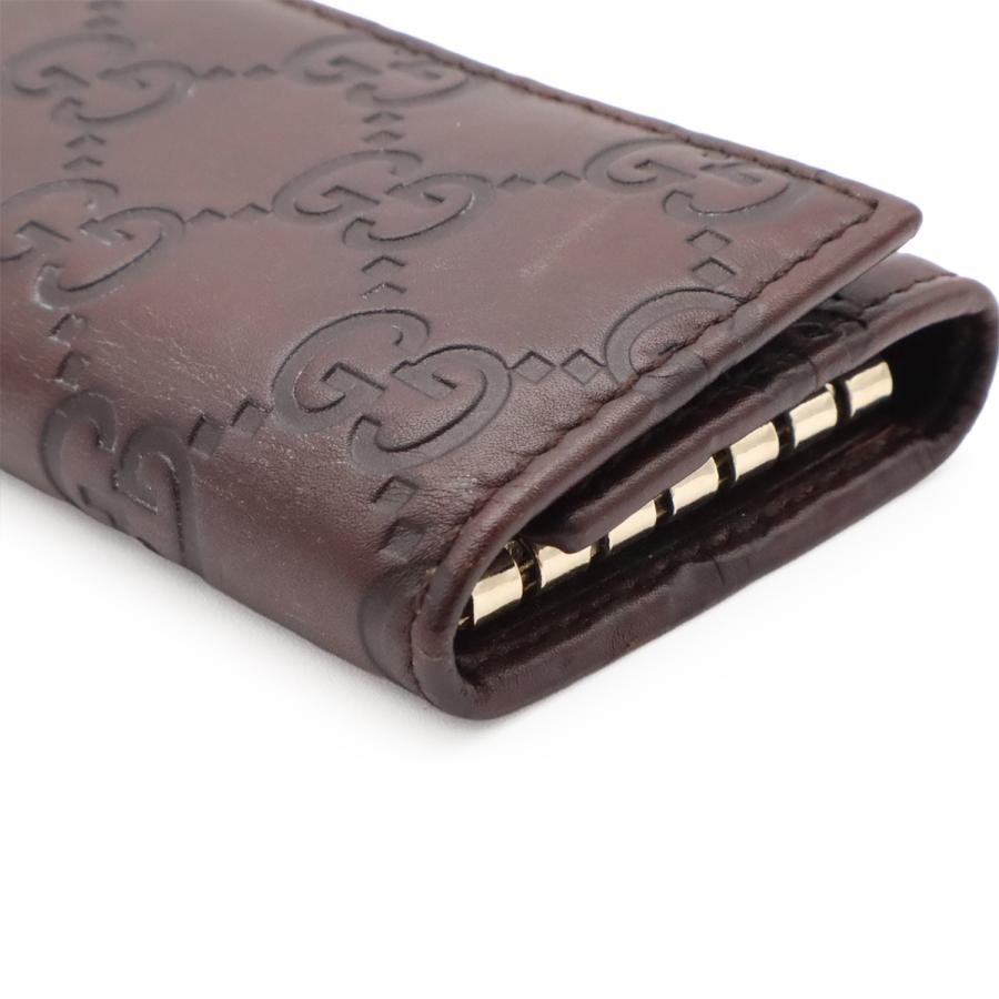 GUCCI グッチ グッチシマ GG柄 6連キーケース レザー ダークブラウン ゴールド金具 138093 | GUCCI | 02