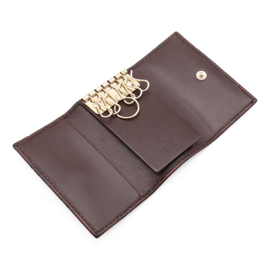GUCCI グッチ グッチシマ GG柄 6連キーケース レザー ダークブラウン ゴールド金具 138093 | GUCCI | 03