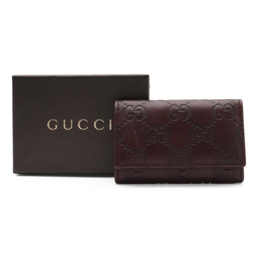 GUCCI グッチ グッチシマ GG柄 6連キーケース レザー ダークブラウン ゴールド金具 138093 | GUCCI | 08