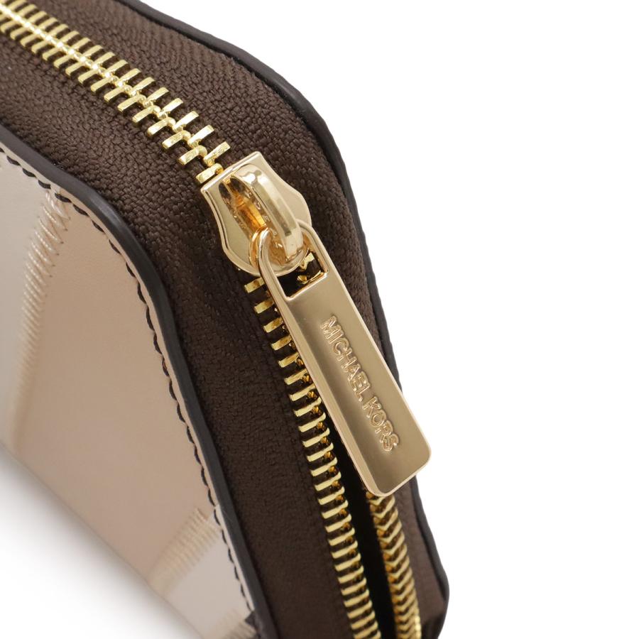 MICHAEL KORS マイケル コース JET SET TRAVEL トラベルコンチネンタル ラージ MKシグネチャー ラウンドファスナー長財布 PVC ブラウン | MICHAEL KORS | 03