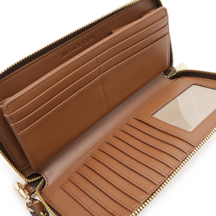 MICHAEL KORS マイケル コース JET SET TRAVEL トラベルコンチネンタル ラージ MKシグネチャー ラウンドファスナー長財布 PVC ブラウン | MICHAEL KORS | 04
