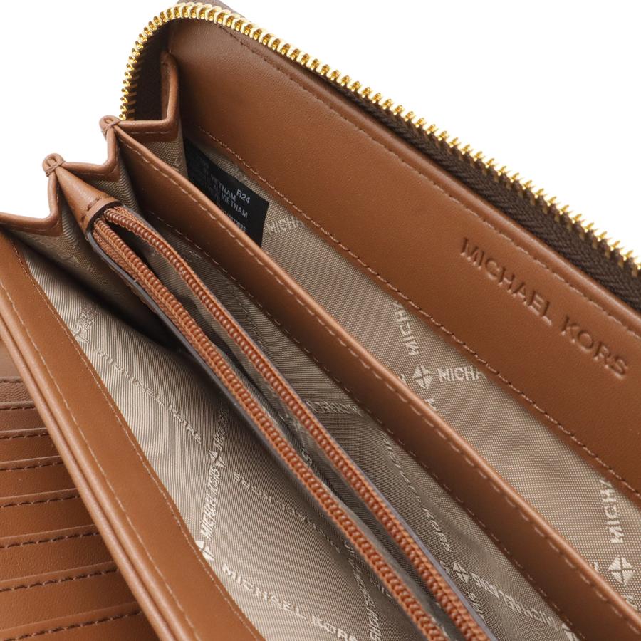 MICHAEL KORS マイケル コース JET SET TRAVEL トラベルコンチネンタル ラージ MKシグネチャー ラウンドファスナー長財布 PVC ブラウン | MICHAEL KORS | 05