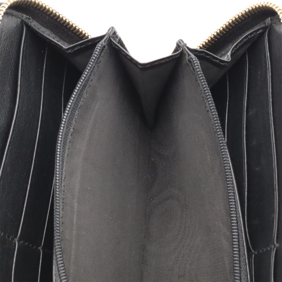GUCCI グッチ マイクログッチシマ ラウンドファスナー 長財布 レザー ブラック 黒 ゴールド金具 アウトレット品 449391 | GUCCI | 06