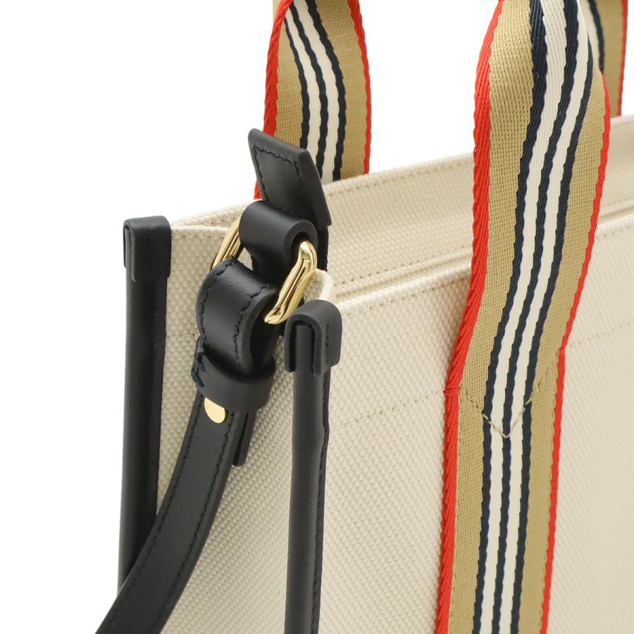 BURBERRY バーバリー スモール アイコンストライプトリム キャンバストート トートバッグ 2WAY ショルダーバッグ ナチュラルベージュ | BURBERRY | 03