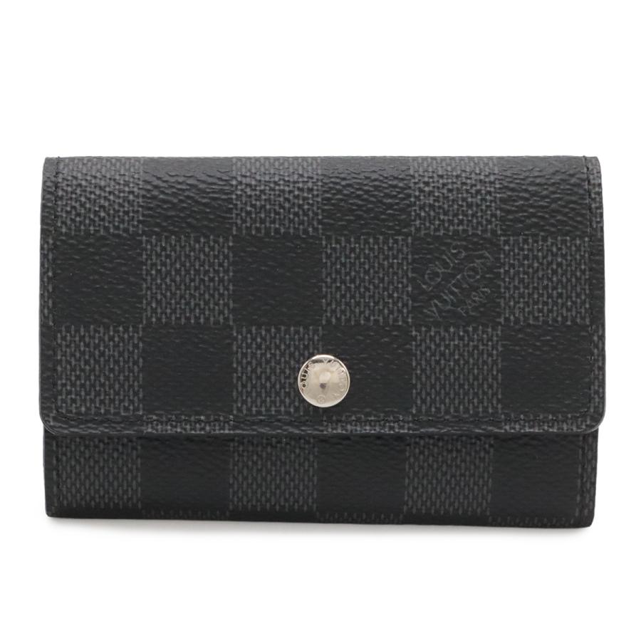 LOUIS VUITTON ルイ ヴィトン ダミエグラフィット ミュルティクレ6 6連キーケース シルバー金具 イニシャル入り N62662 LOUIS VUITTON（ルイ・ヴィトン） ルイ ヴィトン ダミエグラフィット