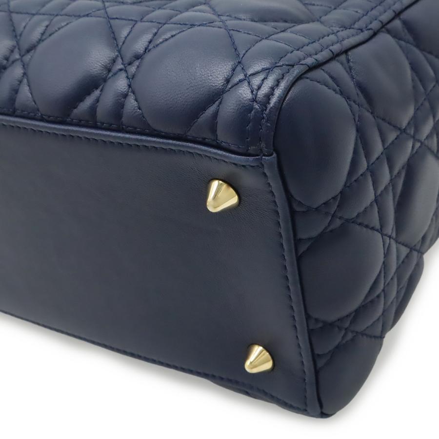 Christian Dior クリスチャン ディオール レディディオール カナージュ ハンドバッグ 2WAY ショルダーバッグ レザー ネイビー 紺 | Christian Dior | 02