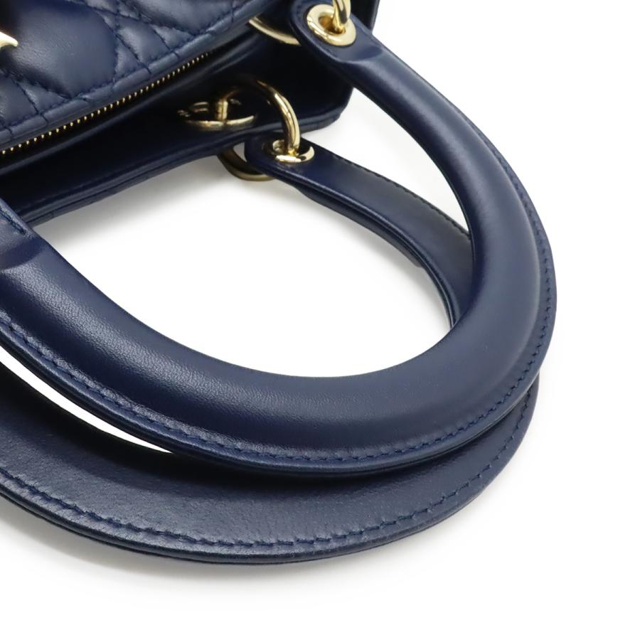 Christian Dior クリスチャン ディオール レディディオール カナージュ ハンドバッグ 2WAY ショルダーバッグ レザー ネイビー 紺 | Christian Dior | 03