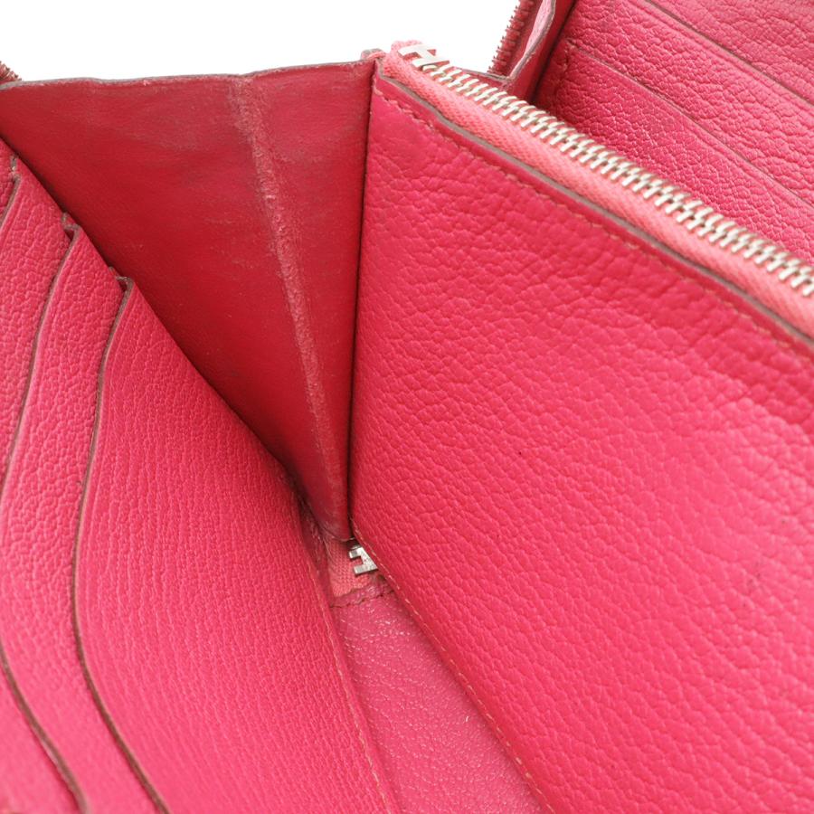 HERMES エルメス アザップロング オールレザー ラウンドファスナー 長財布 シェーブル レザー フューシャ ピンク シルバー金具 □B刻印 | HERMES | 08