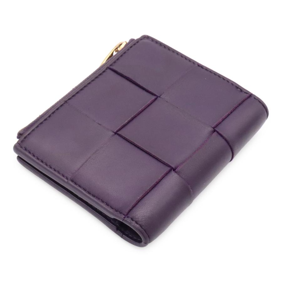 BOTTEGA VENETA ボッテガ ヴェネタ ボッテガベネタ カセット マキシイントレチャート 2つ折財布 二つ折り財布 レザー パープル 紫 651381 | BOTTEGA VENETA | 01