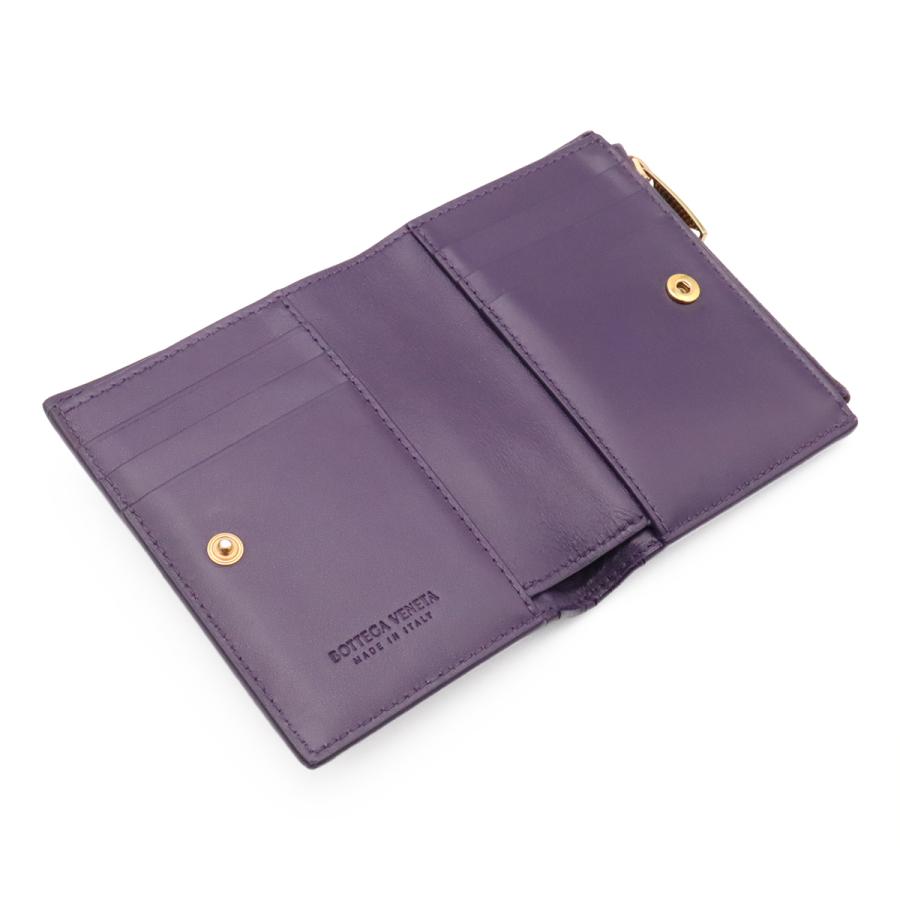 BOTTEGA VENETA ボッテガ ヴェネタ ボッテガベネタ カセット マキシイントレチャート 2つ折財布 二つ折り財布 レザー パープル 紫 651381 | BOTTEGA VENETA | 04