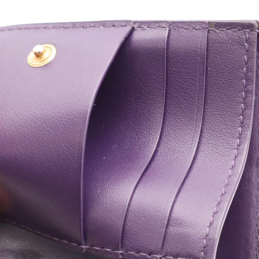 BOTTEGA VENETA ボッテガ ヴェネタ ボッテガベネタ カセット マキシイントレチャート 2つ折財布 二つ折り財布 レザー パープル 紫 651381 | BOTTEGA VENETA | 06