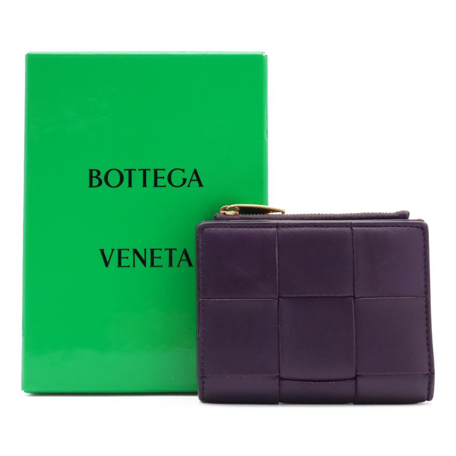 BOTTEGA VENETA ボッテガ ヴェネタ ボッテガベネタ カセット マキシイントレチャート 2つ折財布 二つ折り財布 レザー パープル 紫 651381 | BOTTEGA VENETA | 08