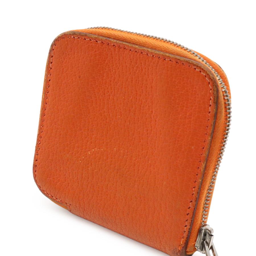 HERMES エルメス アザップコンパクト ミニ コインケース 小銭入れ コインパース ラウンドファスナー シェブルミゾル レザー オレンジ | HERMES | 04