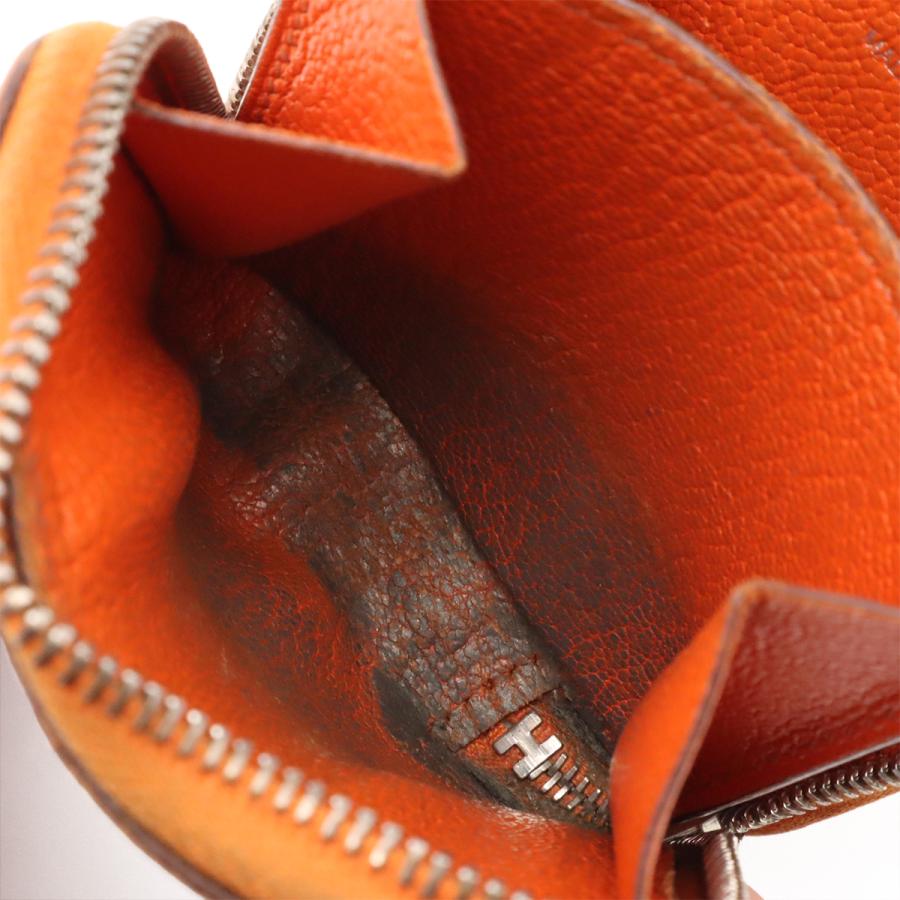 HERMES エルメス アザップコンパクト ミニ コインケース 小銭入れ コインパース ラウンドファスナー シェブルミゾル レザー オレンジ | HERMES | 05