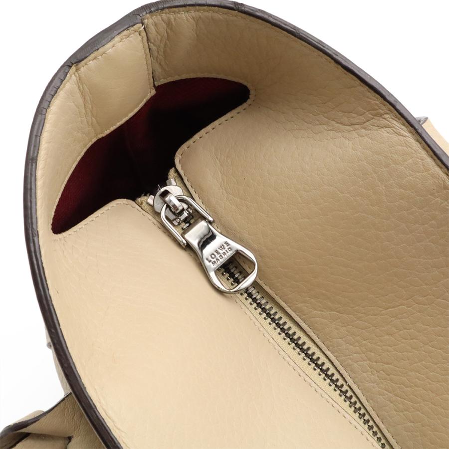 LOEWE ロエベ アナグラム アマソナ フスタ ハンドバッグ トートバッグ レザー ライトベージュ シルバー金具 316.27.G46 | LOEWE | 04