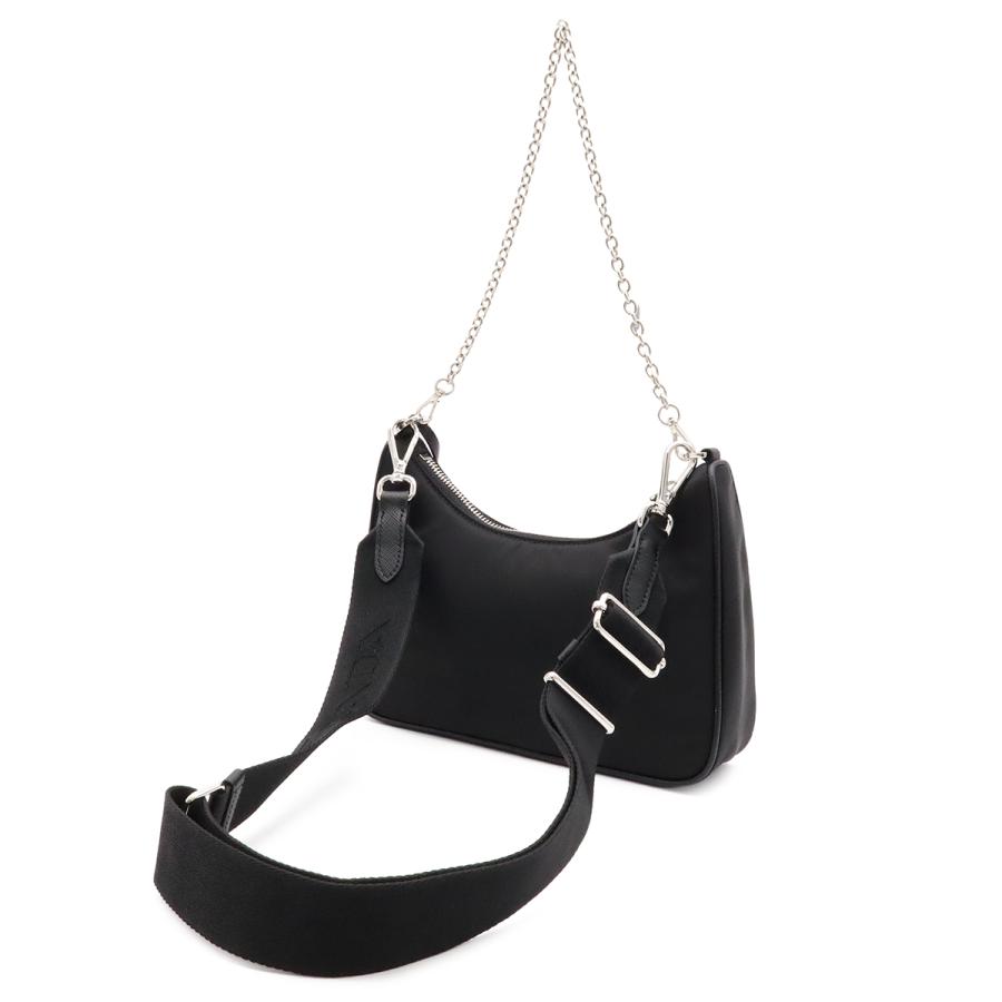PRADA トライアングルロゴ Re-Edition 2005 リエディション チェーンバッグ 2WAY ショルダーバッグ ナイロン NERO 黒 ブラック | PRADA | 01