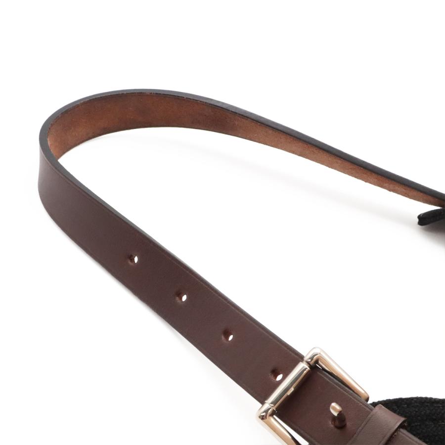 HERMES エルメス マルワリPM ショルダーバッグ ワンショルダー 肩掛け キャンバス レザー ブラック 黒 ダークブラウン 茶 □M刻印 | HERMES | 03