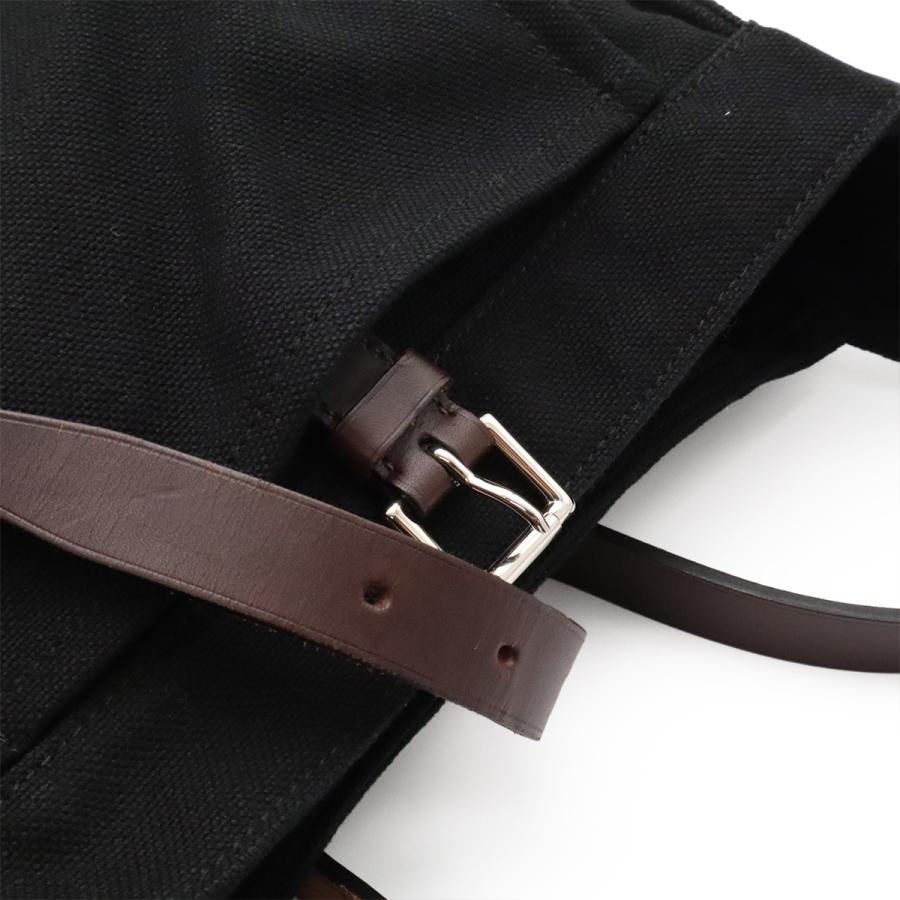 HERMES エルメス マルワリPM ショルダーバッグ ワンショルダー 肩掛け キャンバス レザー ブラック 黒 ダークブラウン 茶 □M刻印 | HERMES | 05