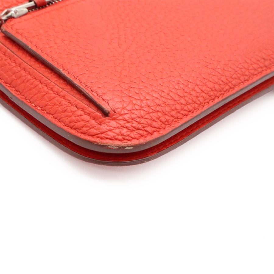 HERMES エルメス ドゴンレクトヴェルソ ドゴンロング 2つ折長財布 二つ折り長財布 トゴ レザー ヴァーミリオン シルバー金具 □P刻印 | HERMES | 02