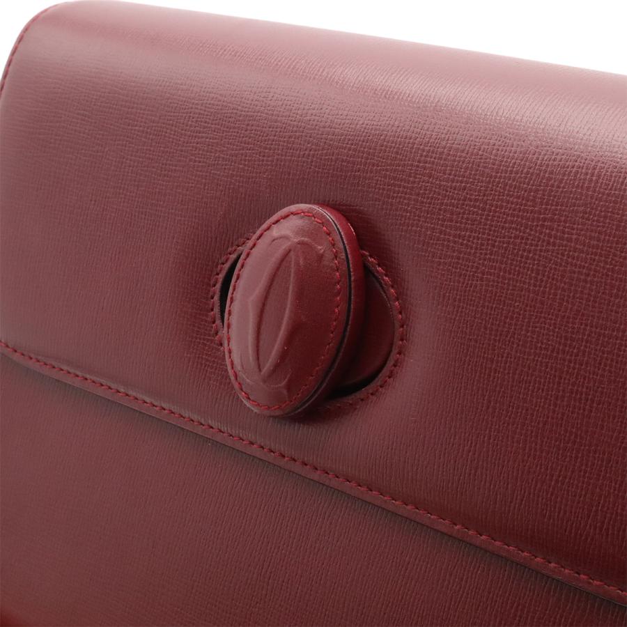 Cartier カルティエ マストライン マスト ドゥ カルティエ ショルダーバッグ ワンショルダー セミショルダー レザー ボルドー 赤 | Cartier | 06