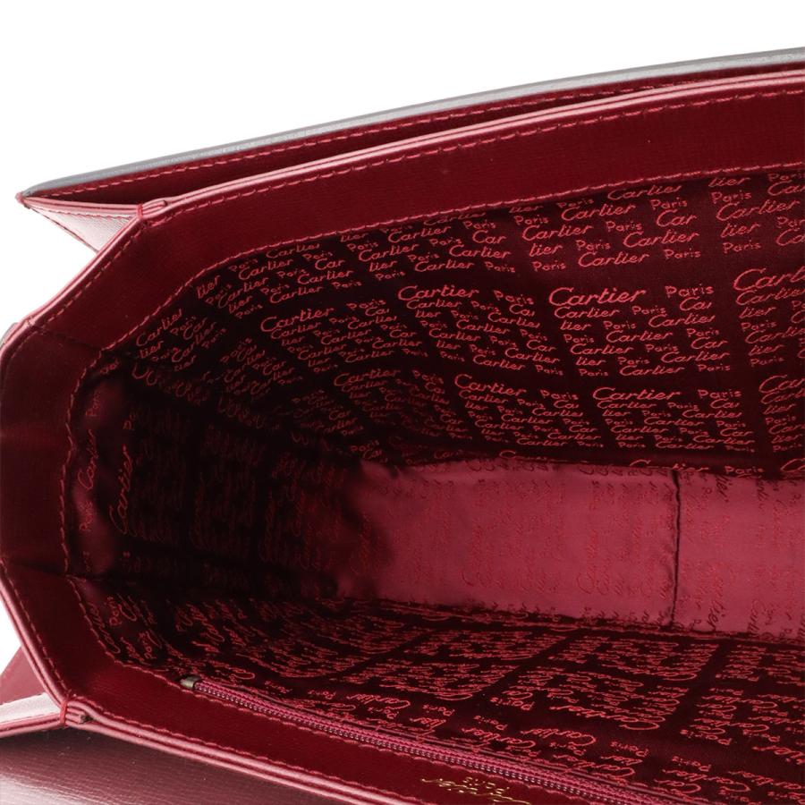 Cartier カルティエ マストライン マスト ドゥ カルティエ ショルダーバッグ ワンショルダー セミショルダー レザー ボルドー 赤 | Cartier | 07