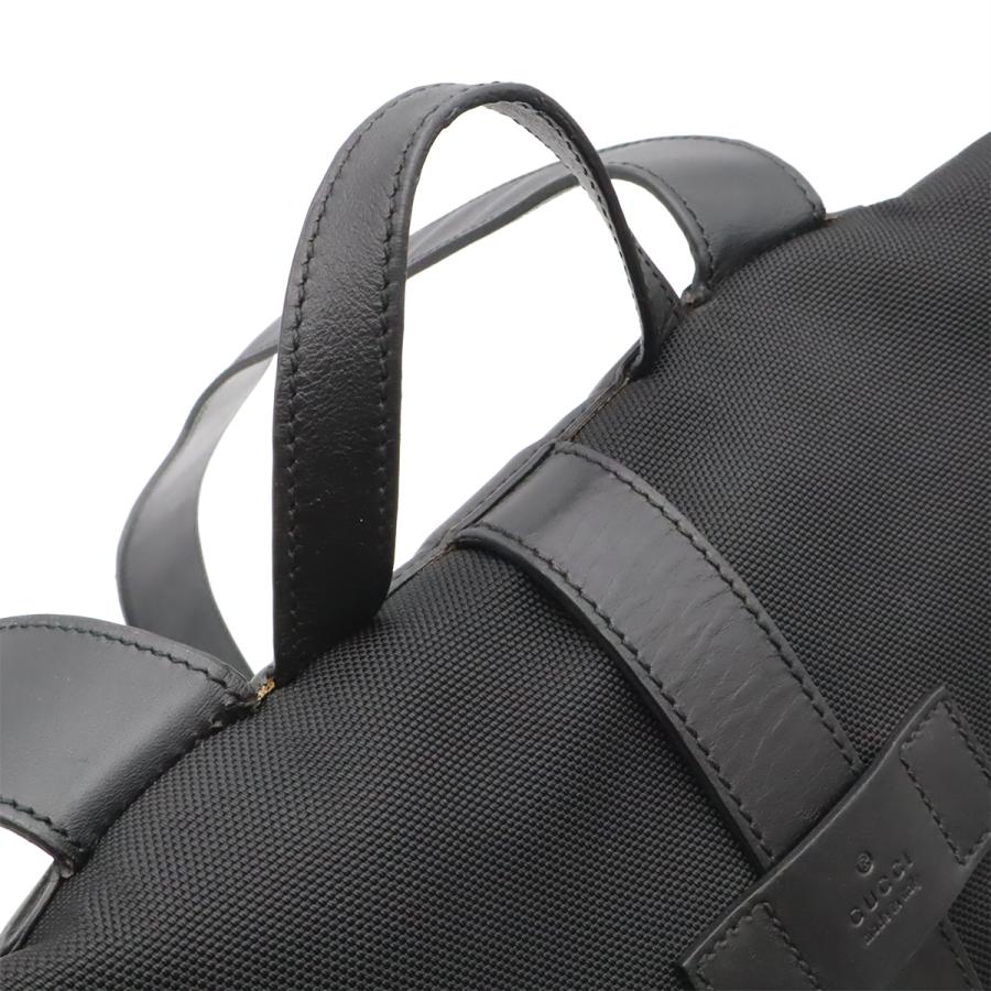 GUCCI グッチ バンド テクノキャンバス ウェブライン シェリー バックパック リュックサック レザー ブラック 黒 グリーン レッド 337075 | GUCCI | 06