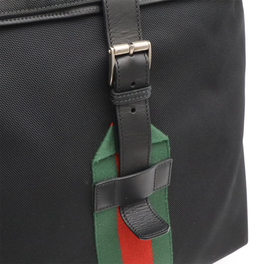 GUCCI グッチ バンド テクノキャンバス ウェブライン シェリー バックパック リュックサック レザー ブラック 黒 グリーン レッド 337075 | GUCCI | 07