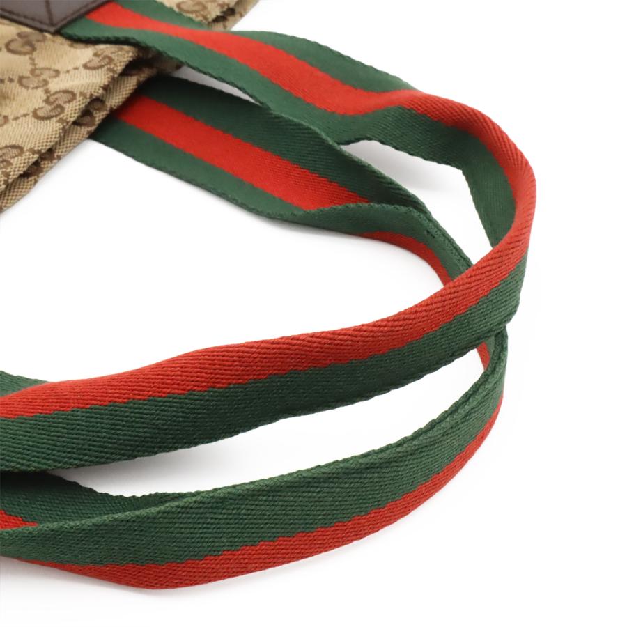 GUCCI グッチ GGキャンバス シェリーライン トートバッグ ショルダーバッグ ショルダートート レザー カーキベージュ グリーン レッド | GUCCI | 03