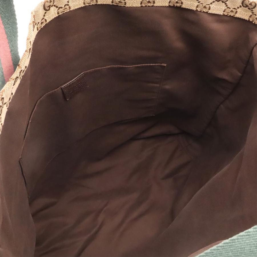 GUCCI グッチ GGキャンバス シェリーライン トートバッグ ショルダーバッグ ショルダートート レザー カーキベージュ グリーン レッド | GUCCI | 04
