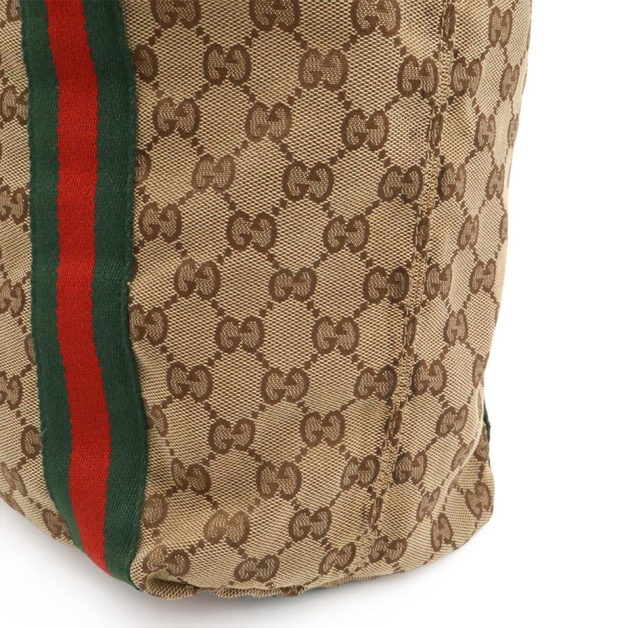 GUCCI グッチ GGキャンバス シェリーライン トートバッグ ショルダーバッグ ショルダートート レザー カーキベージュ グリーン レッド | GUCCI | 07