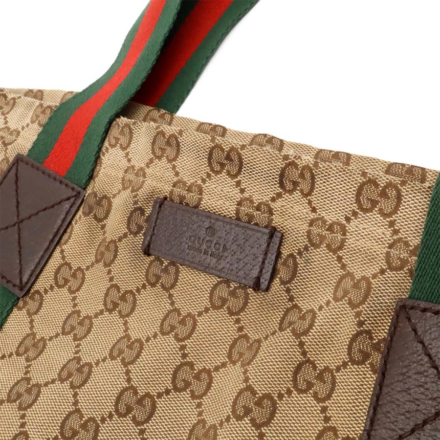GUCCI グッチ GGキャンバス シェリーライン トートバッグ ショルダーバッグ ショルダートート レザー カーキベージュ グリーン レッド | GUCCI | 08
