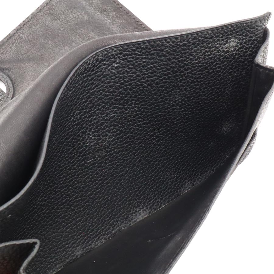 HERMES エルメス ドゴンデュオ ドゴンGM 2つ折長財布 二つ折り長財布 トゴ レザー ブラック 黒 ゴールド金具 コインケース付き □F刻印 | HERMES | 06