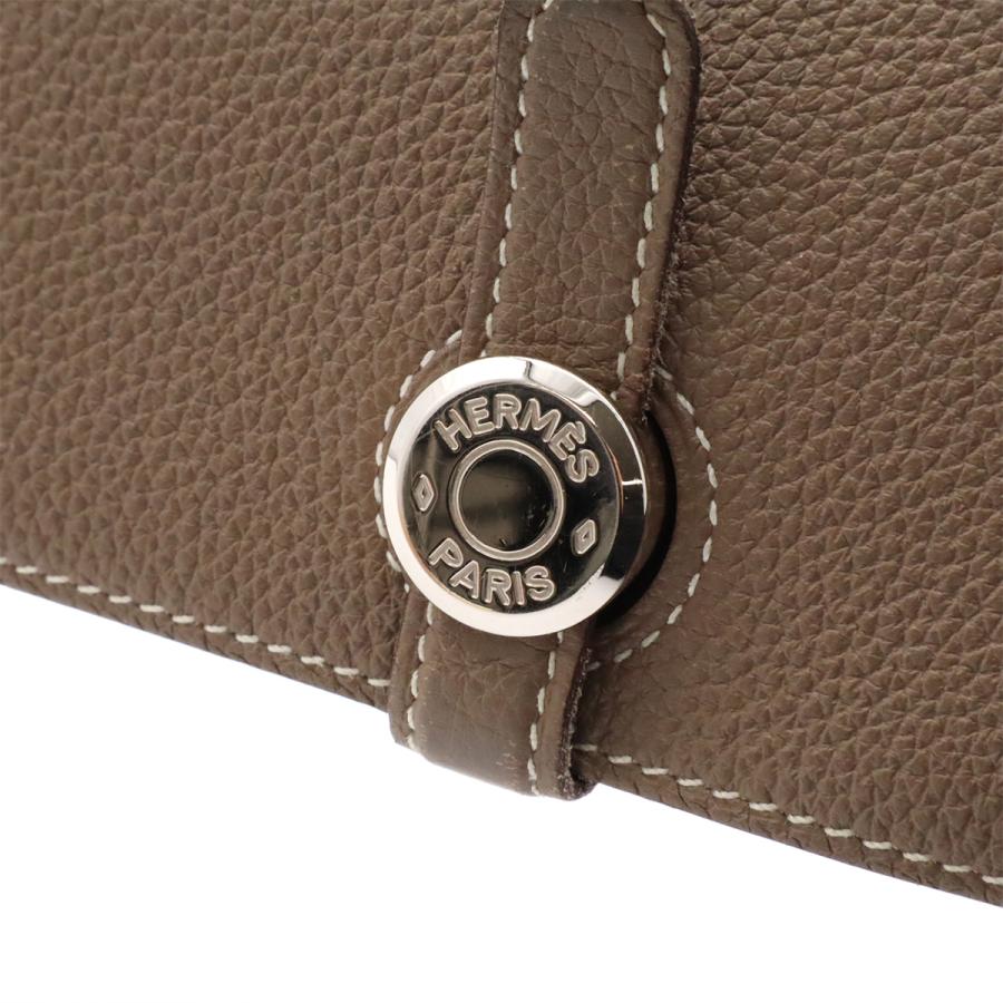 HERMES エルメス ドゴンレクトヴェルソ ドゴンロング 2つ折長財布 二つ折り長財布 トゴ レザー エトゥープ グレージュ シルバー金具 | HERMES | 03