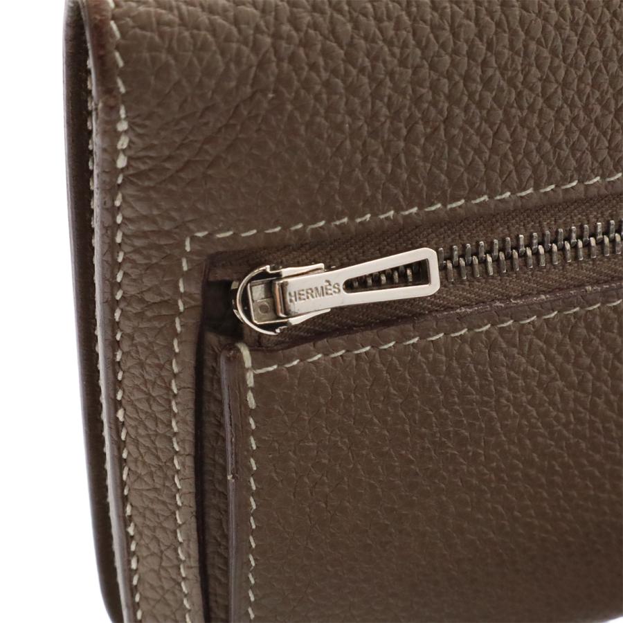 HERMES エルメス ドゴンレクトヴェルソ ドゴンロング 2つ折長財布 二つ折り長財布 トゴ レザー エトゥープ グレージュ シルバー金具 | HERMES | 04