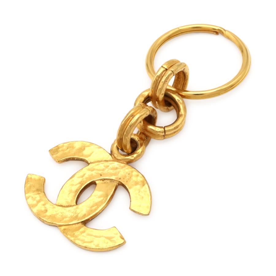 CHANEL シャネル ココマーク CCマーク キーホルダー キーリング バッグチャーム GP ゴールド 04P | CHANEL